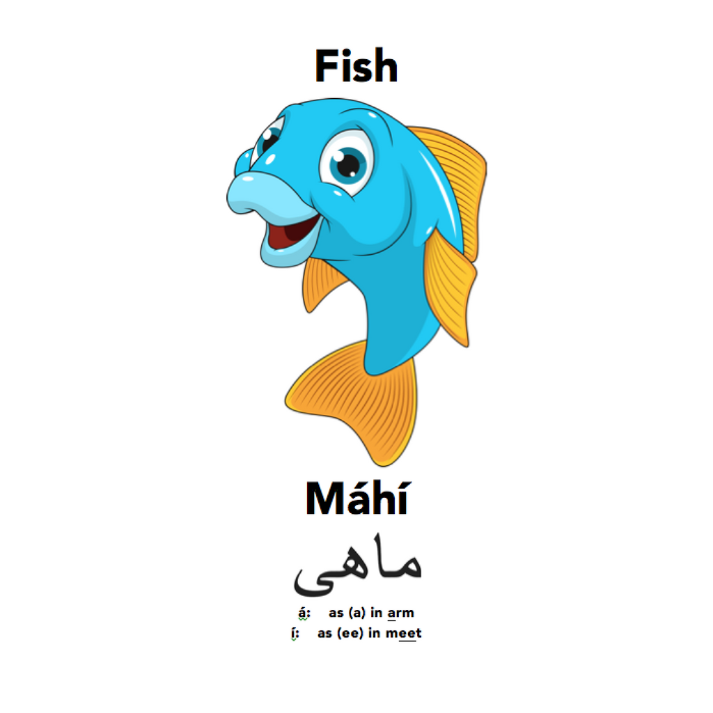 Haft sín with fish and Englisi Farsi