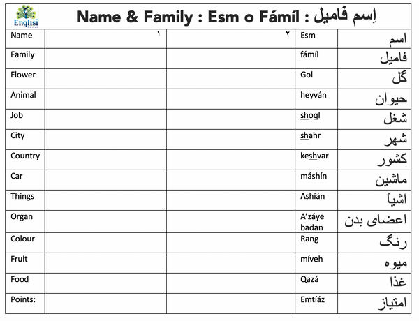 Persian Words & Phrases, Persian Game & Persian Spices Digital Download in English & Finglisi 📝