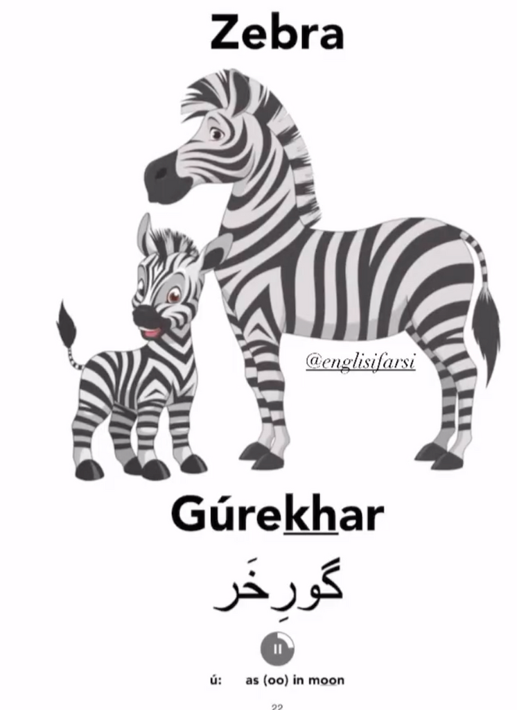 Persian Books for kids Animals Heyvanat Gurekhar