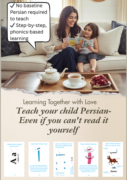 Learn Persian for Kids: Alphabet Flashcards (Printable) | Teach Farsi at Home – No Persian Needed