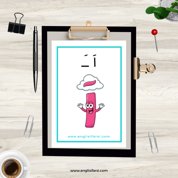 Persian Alphabet Characters Flash Cards Digital Download 📧 Bonus Poster