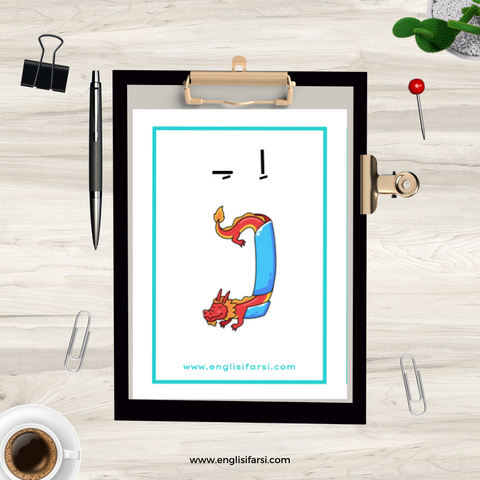Persian Alphabet Characters Flash Cards Digital Download 📧 Bonus Poster