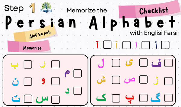 Persian Alphabet letter learning Bundle Digital Course 📧 آ ب د